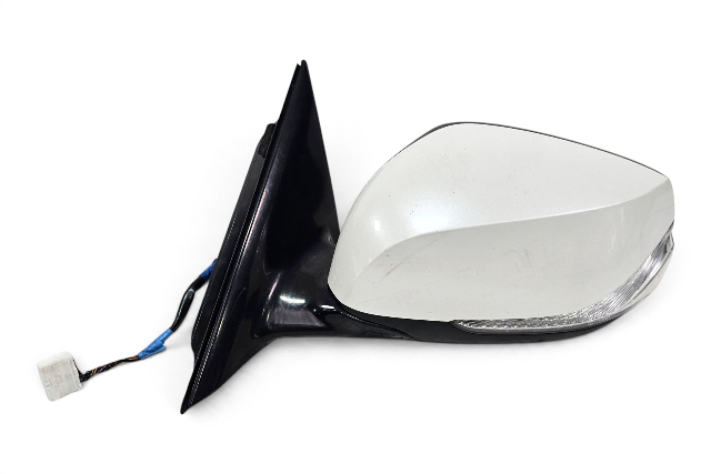 2014-2021 Infiniti Q50 Side View Mirror Left/Driver White, 96302-6HH0B, F057, OEM, 2014, 2015, 2016, 2017, 2018, 2019, 2020, 2021