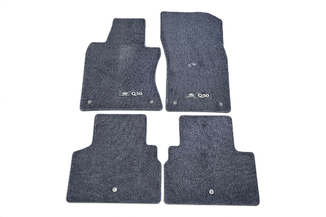 2014-2018 Infiniti Q50 Mats Floor Carpet Liner Set Of 4 G4900-6HH0D, F057, OEM, 2014, 2015, 2016, 2017, 2018