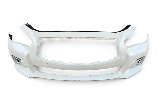 2014-2018 Infiniti Q50 Front Bumper Cover White, 62022-4HB0H, F057, OEM, 2014, 2015, 2016, 2017, 2018