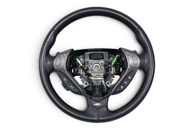 2007-2008 Acura TL Type-S Steering Wheel Black Leather w/Switches, 78501-SEP-A01ZA, F059, OEM, 2007, 2008