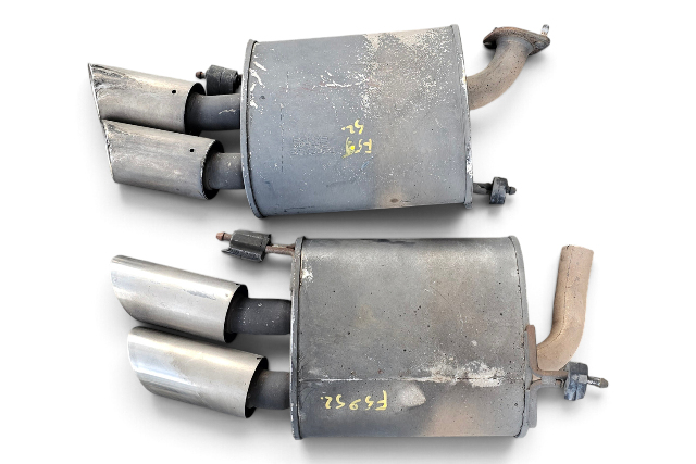 2007-2008 Acura TL Type-S Exhaust Muffler Dual Tail Baffle Pipe Left/Right Set 18305-SEP-A51, F059, OEM, 2007, 2008