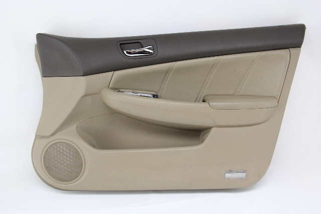Honda Accord 03-07 Sedan Door Panel Trim Front Right Leather, Tan 83500-SDC-A91, OEM, 2003, 2004, 2005, 2006, 2007