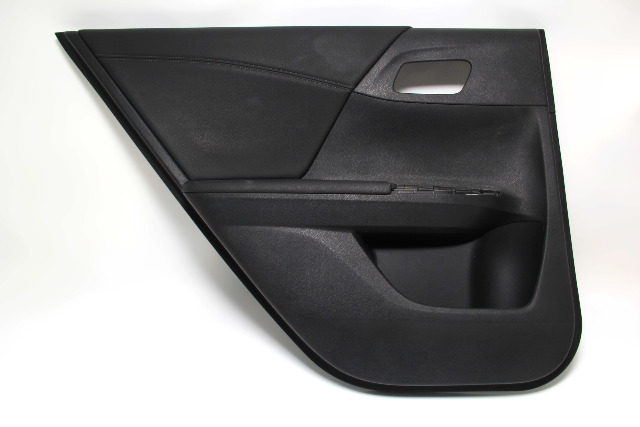 Honda Accord 13-17 EX Sedan Door Panel Trim, Rear Left Black Leather, A828, OEM, 2013, 2014, 2015, 2016, 2017