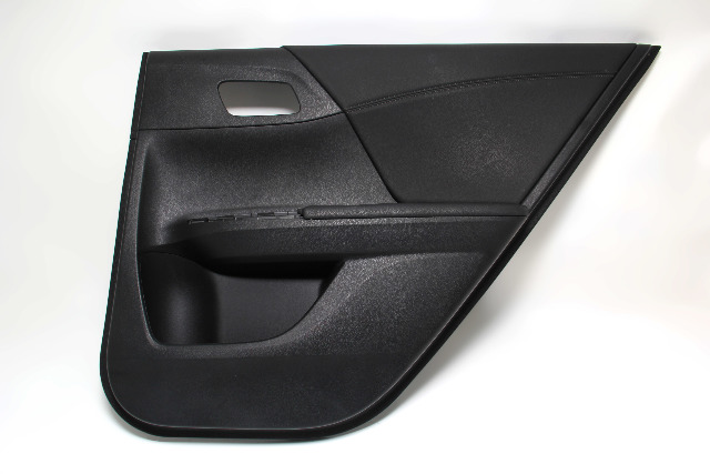 Honda Accord 13-17 EX Door Panel Trim, Rear Right Black Leather 83750-T2F-A61, A828, OEM, 2013, 2014, 2015, 2016, 2017
