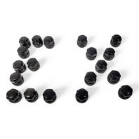 Acura Integra 24 Honda, Wheel Lug Nut, Nuts, Bolt Set Black (19) 90304-T6Z-A01, E027, OEM, 2024