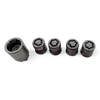Honda CR-Z CRZ 11-16 Wheel Lock Lug Nut, Nuts, Bolt Set Black, 08W42-SCV-101, E030, OEM, 2011, 2012, 2013, 2014, 2015, 2016