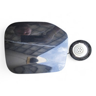 Toyota 4Runner 03-09 Fuel Filler Gas Lid Door Black, 77350-35050, E031, OEM, 2003, 2004, 2005, 2006