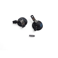 Honda Civic Si 98-05 High/Low Note Pitch Horn Signal Set (2) 38100-S04-K12, E032, OEM, 1998, 1999, 2000, 2001, 2002, 2003, 2004, 2005