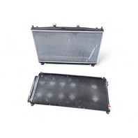 Honda CR-Z CRZ 11-16 Radiator Cooling, A/C Condenser Set, 19010-RBJ-004, 80100-SZT-G01, E033, OEM, 2011, 2012, 2013, 2014, 2015, 2016