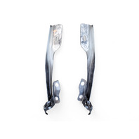 Honda CR-Z CRZ 11-16 Hood Hinges Left/Right Set Black, 60120-SZT-G00ZZ, E033, OEM, 2011, 2012, 2013, 2014, 2015, 2016