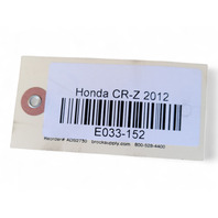 Honda CR-Z CRZ 11-15 Front Left/Driver Fender Liner, 74151-SZT-G00, E033, OEM, 2011, 2012, 2013, 2014, 2015