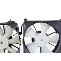 Honda CR-Z CRZ 11-16 A/C Radiator Cooling Fan Set w/ Shroud, E033, OEM, 2011, 2012, 2013, 2014, 2015, 2016
