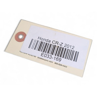 Honda CR-Z CRZ 11-15 Rear Right/Passenger Side Fender Liner 74551-SZT-A021, E033, OEM, 2011, 2012, 2013, 2014, 2015