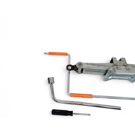 Lexus IS300 01-05 Spare Tire Tool Set Kit Jack Assembly Wrench 6 Piece 09111-02020, E034, OEM, 2001, 2002, 2003, 2004, 2005