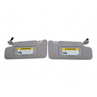 Honda CR-Z CRZ 11 Sun Shade Visor Left/Right Set Light Gray/Grey, E035, OEM, 2011
