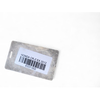 Honda CR-Z CRZ 11-15 Rear Right/Passenger Side Fender Liner 74551-SZT-A021, E037, OEM, 2011, 2012, 2013, 2014, 2015