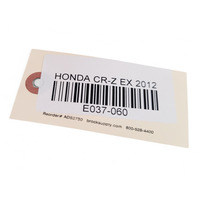Honda CR-Z CRZ 11-12 Front Door Panel Lining Left/Passenger Black/Gray, 83550-SZT-A12ZA, E037, OEM, 2011, 2012