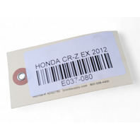 Honda CR-Z CRZ 11-15 Rear Bumper Bracket Beam Left/Right, 71598-SZT-G01, E037, OEM, 2011, 2012, 2013, 2014, 2015