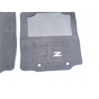 Nissan 370Z 09-17 Floor Mats 2 Piece Set Black 999E2-ZV000, E038, OEM, 2009, 2010, 2011, 2012, 2013, 2014, 2015, 2016, 2017