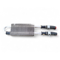 Nissan 370Z 10-20 Power Steering Oil Cooler w/Pipes 49790-JU40A, E038, OEM, 2010, 2011, 2012, 2013, 2014, 2015, 2016, 2017, 2018, 2019, 2020