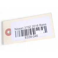 Nissan 370Z 09-20 Engine Motor Maintenance Cover Trim Plastic 14041-1EA2A, E038, OEM, 2009, 2010, 2011, 2012, 2013, 2014, 2015, 2016, 2017, 2018, 2019, 2020