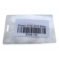 Nissan 370Z 09-20 Front Bumper Reinforcement Bar, Chrome 62030-1EA0A, E038, OEM, 2009, 2010, 2011, 2012, 2013, 2014, 2015, 2016, 2017, 2018, 2019, 2020