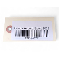 Honda Accord 18-22 Air Cleaner Intake Flow Lower Duct Tube 17212-5K0-A00, E039, OEM, 2018, 2019, 2020, 2021, 2022