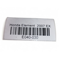 Honda Element 07 AT Ignition Switch Immobilizer With Key 06350-SCV-305, E040, OEM, 2007