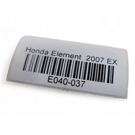 Honda Element 07-11 EX Front Seat Belt Buckle Right/Passenger 04813-SCV-L00ZA, E040, OEM, 2007, 2008, 2009, 2010, 2011