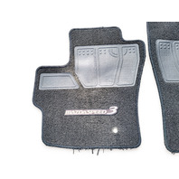 Mazda 3 Speed 04-09 Carpet Floor Mats 4 Piece Set Black, 0000-8B-L03B-30, E044, OEM, 2004, 2005, 2006, 2007, 2008, 2009