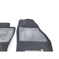 Mazda 3 Speed 04-09 Carpet Floor Mats 4 Piece Set Black, 0000-8B-L03B-30, E044, OEM, 2004, 2005, 2006, 2007, 2008, 2009