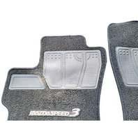 Mazda 3 Speed 04-09 Carpet Floor Mats 4 Piece Set Black, 0000-8B-L03B-30, E044, OEM, 2004, 2005, 2006, 2007, 2008, 2009