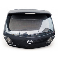 Mazda 3 Speed 07-09 Trunk Deck Luggage Lid w/ Spoiler Black, B3YP-62-02XD, E044, OEM, 2007, 2008, 2009