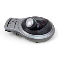 Scion FR-S 13-16 Center Console Shifter Trim Bezel Boot Cover Silver A/T, E045, OEM, 2013, 2014, 2015, 2016