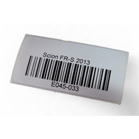 Scion FR-S 13-16 Steering Wheel Driver Module Wheel Black SU003-03412, E045, OEM, 2013, 2014, 2015, 2016