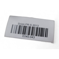 Scion FR-S 13-16 Interior Rear View Mirror SU003-03183, E045, OEM, 2013, 2014, 2015, 2016