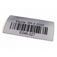 Mazda RX-8 RX8 04-08 Front Left & Right Side Seat Triangle Rotor Trim Set F151-88-1L9A, E046, OEM, 2004, 2005, 2006, 2007, 2008