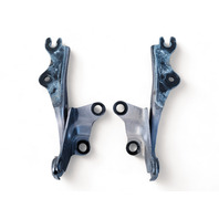 Mazda RX-8 RX8 04-11 Hood Hinge Left/Right 2 Piece Set Kit Gray, E046, OEM, 2004, 2005, 2006, 2007, 2008, 2009, 2010, 2011