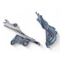 Mazda RX-8 RX8 04-11 Hood Hinge Left/Right 2 Piece Set Kit Gray, E046, OEM, 2004, 2005, 2006, 2007, 2008, 2009, 2010, 2011