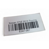 Nissan 370Z 10-18 Tail Light Taillight Lamp Right/Passenger 26554-1EA6A, E047, OEM, 2010, 2011, 2012, 2013, 2014, 2015, 2016, 2017, 2018