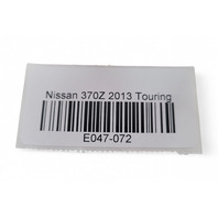 Nissan 370Z 10-18 Tail Light Taillight Lamp Left/Driver 26559-1EA6A, E047, OEM, 2010, 2011, 2012, 2013, 2014, 2015, 2016, 2017, 2018