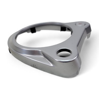 Nissan 370Z 09-20 Automatic Shifter Bezel Console Finish Silver, 96915-1EA0A, E047, OEM, 2009, 2010, 2011, 2012, 2013, 2014, 2015, 2016, 2017, 2018, 2019, 2020