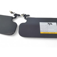 Nissan 370Z 09-20 Sun Shade Visor Left/Right Set Black 96401-1ET1A, E047, OEM, 2009, 2010, 2011, 2012, 2013, 2014, 2015, 2016, 2017, 2018, 2019, 2020