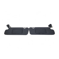Nissan 370Z 09-20 Sun Shade Visor Left/Right Set Black 96401-1ET1A, E047, OEM, 2009, 2010, 2011, 2012, 2013, 2014, 2015, 2016, 2017, 2018, 2019, 2020