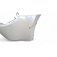 Nissan 370Z 09-20 Coupe Rear Bumper Cover White HEM22-1EA0H, E047, OEM, 2009, 2010, 2011, 2012, 2013, 2014, 2015, 2016, 2017, 2018, 2019, 2020