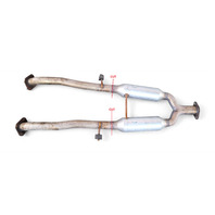 Nissan 370Z 09-20 Center Middle Exhaust Dual Pipe Muffler 20300-1EA0A, E047, OEM, 2009, 2010, 2011, 2012, 2013, 2014, 2015, 2016, 2017, 2018, 2019, 2020