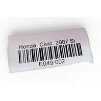 Honda Civic Si 06-11 Rear Trunk Spoiler Red 71720-SVB-A00ZH, E049, OEM, 2006, 2007, 2008, 2009, 2010, 2011