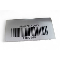 Infiniti G37 11-13 Sedan Cup Drink Holder Pocket Black 68430-1NF2A, E050, OEM, 2009, 2010, 2011, 2012, 2013