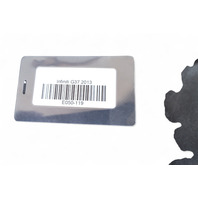 Infiniti G37 08-13 Fender Liner Front Left/Driver Portion 63843-JL00A, 63845-JL03A, E050, OEM, 2008, 2009, 2010, 2011, 2012, 2013