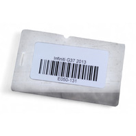 Infiniti G37 08-13 Coupe Front Bumper Reinforcement Bar, 62030-JL00A, E050, OEM, 2008, 2009, 2010, 2011, 2012, 2013